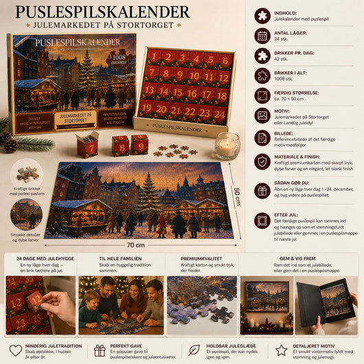 Julens puslespilskalender – 24 dage med julehygge
