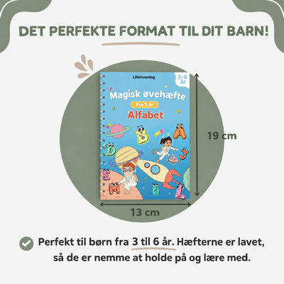 Format 13 × 19 cm til børn fra 3 til 6 år